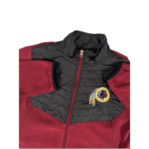 NFL Team Apparel Washington Redskins Quilted Fleece Full Zip Jacket Youth L - Picture 1 of 7